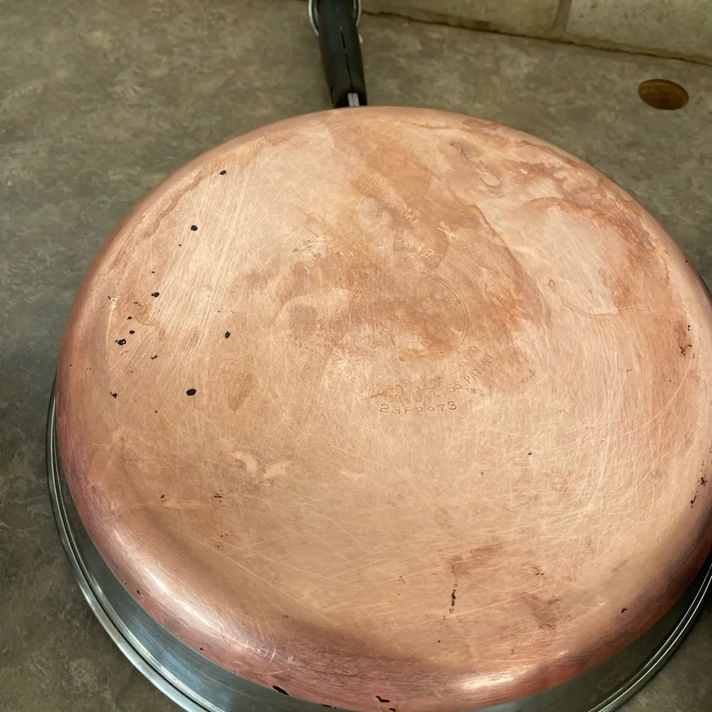 Revere 10” Copper Bottom Frying Pan with Black Handle - Picture 4 of 7